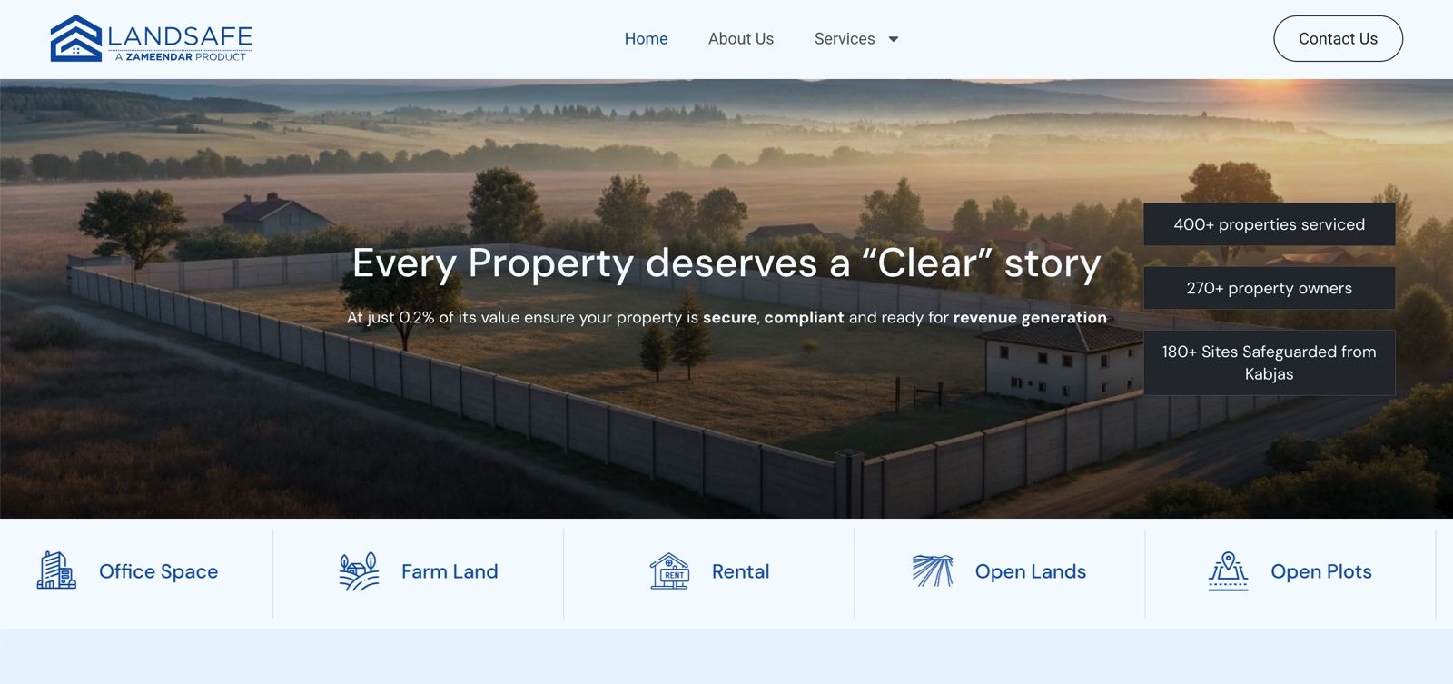 Landsafe verification platform