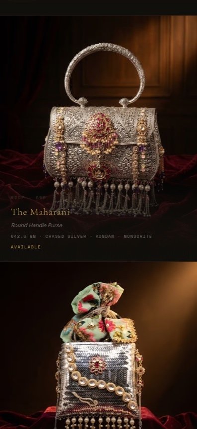 Miiraa — The Maharani silver handle purse
